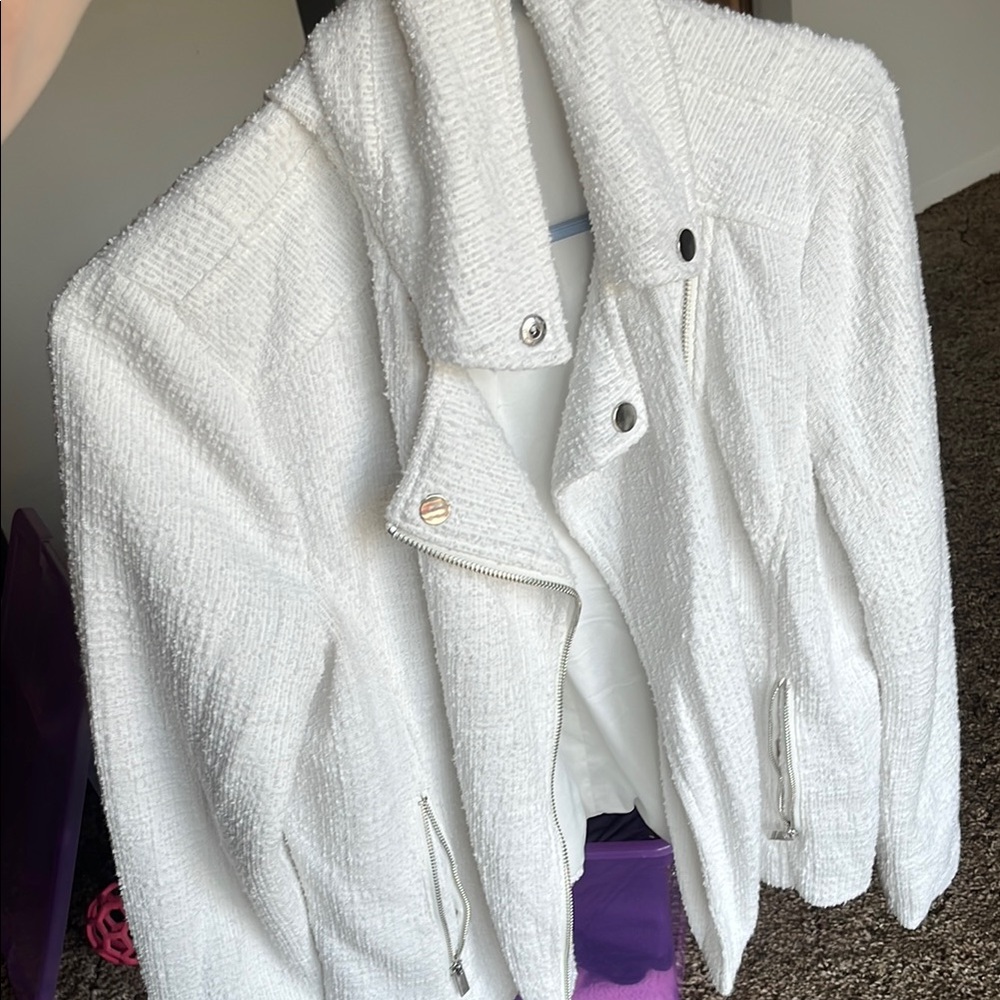 Nine West White Blazer Classic Suit Jacket